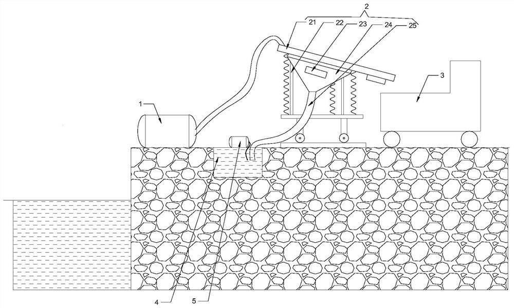 A water conservancy construction mud conveying device