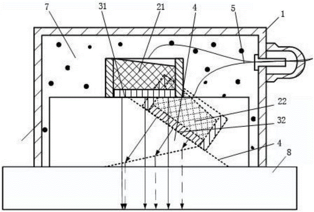 Longitudinal and transverse wave integrated ultrasonic probe as well as testing system and method of elastic modulus and distribution