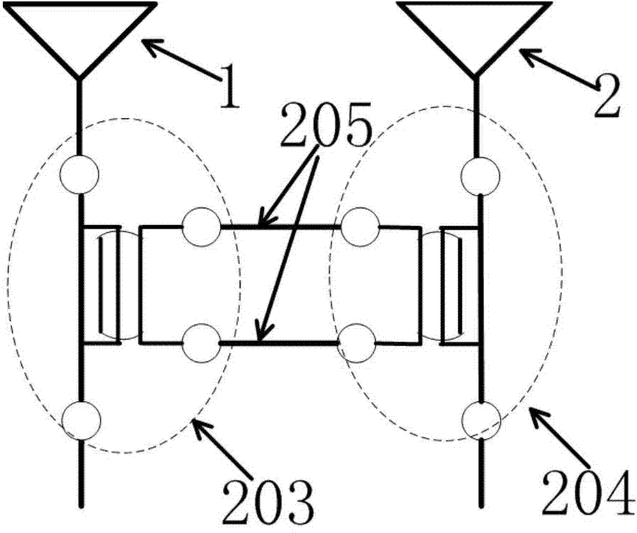 Feed network for reducing mutual coupling between antenna array units