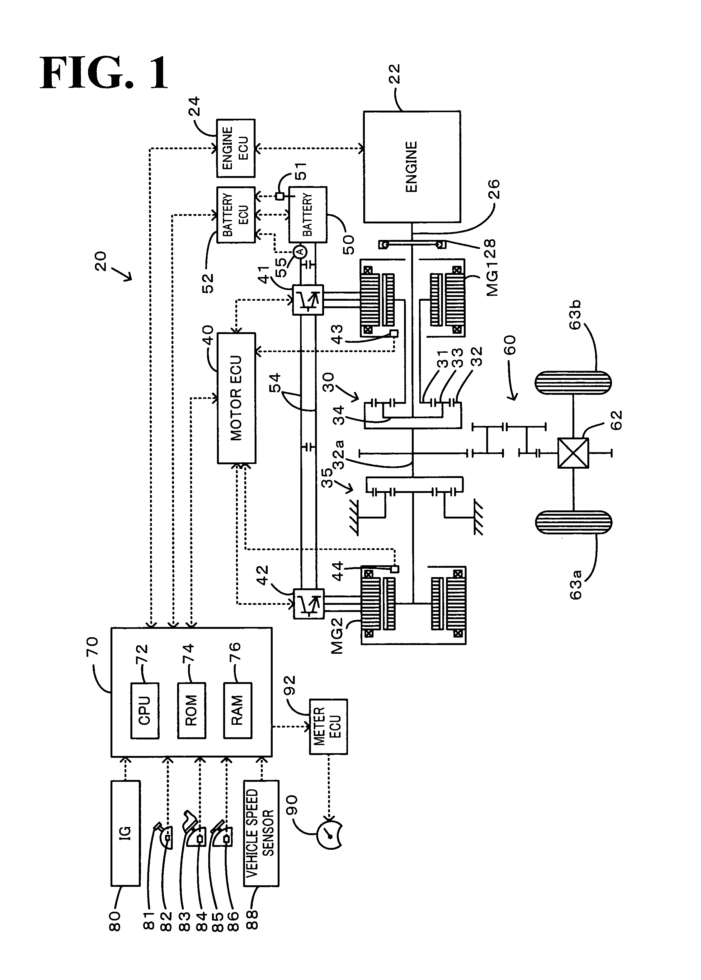 Power supply device, input-output limit setting method in power supply device, vehicle, and vehicle power control method