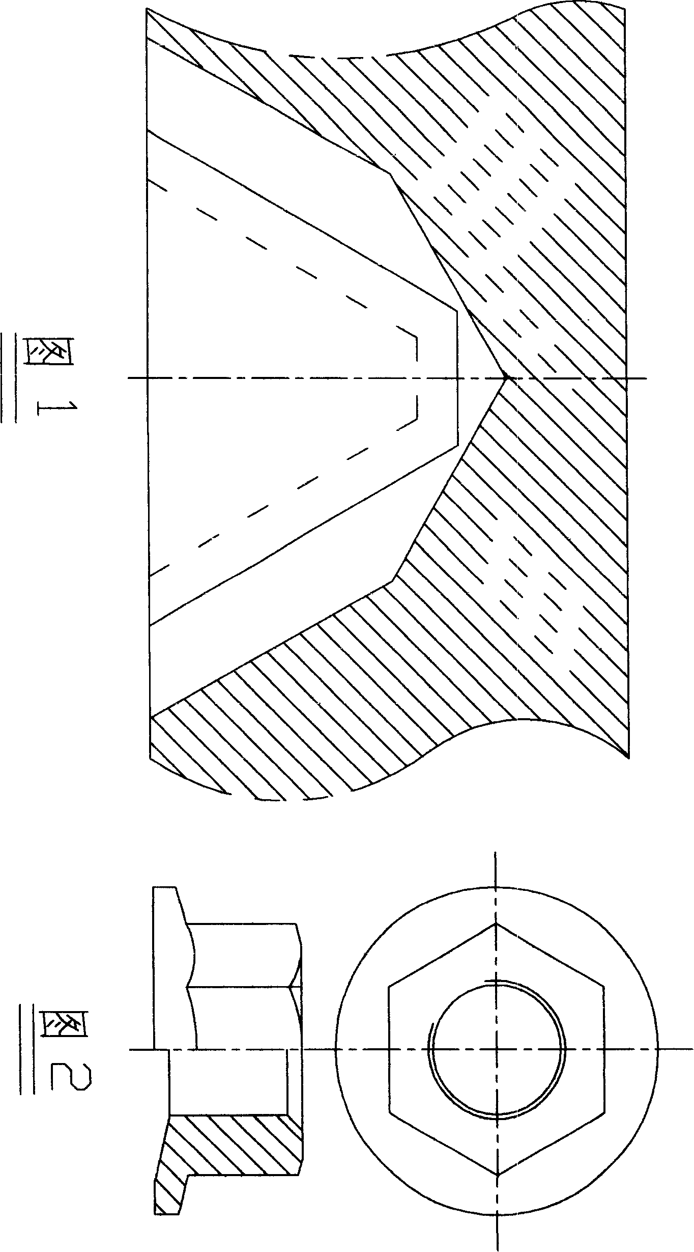 Double tooth variation type double anti-loose nut