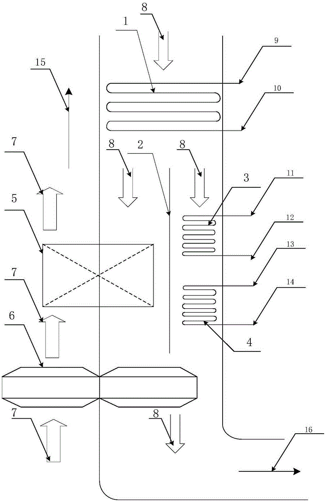 Bypass grading coal economizer system with active exhaust gas temperature control function