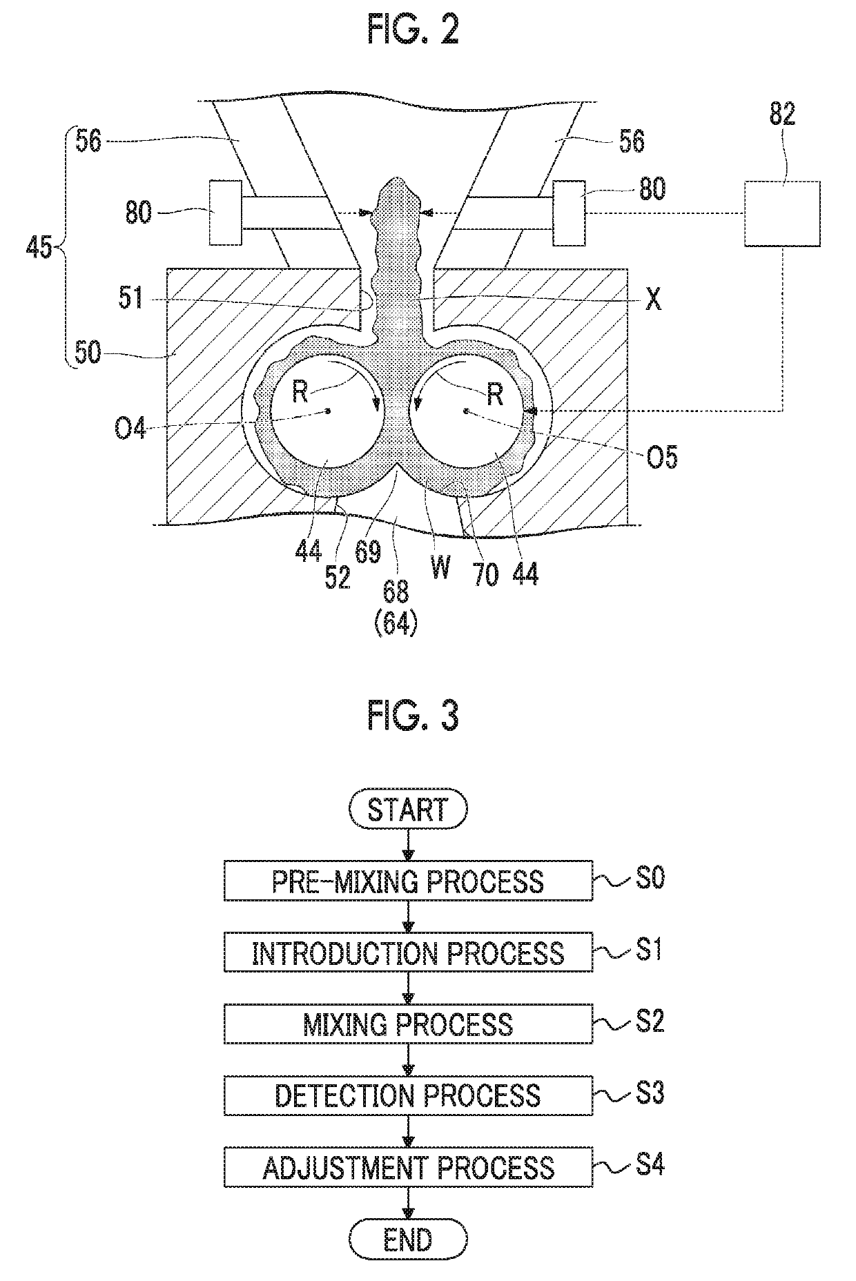 Mixer including a sensor for detecting material to be mixed, mixing system, and method of producing mixed product