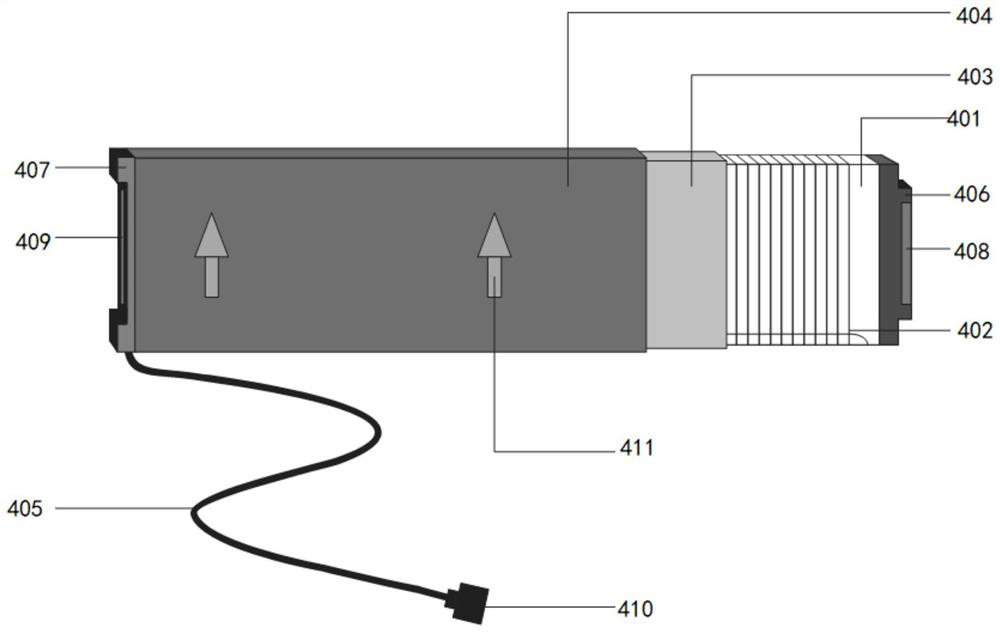 Flexible flat clamp suitable for peeled cable detection