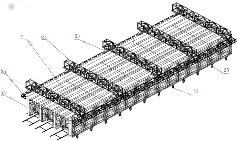 Mold used for urban comprehensive pipe gallery building construction and construction method