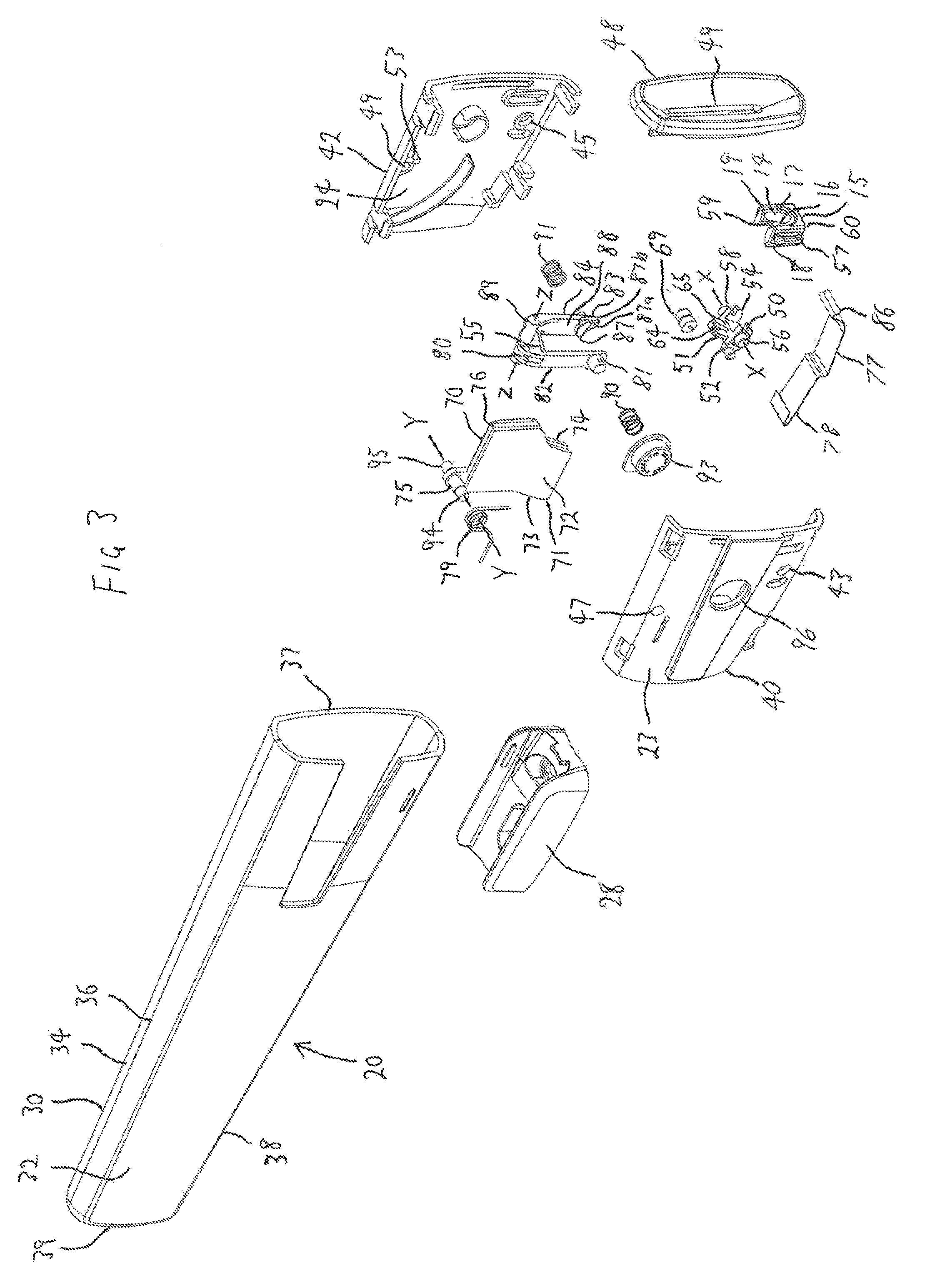 Blade storage device including a blade sharpener and a honing device