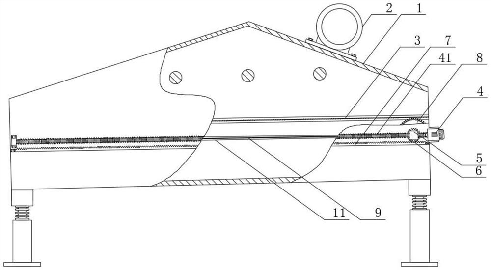 Blockage clearing device for ore dressing vibrating screen mesh