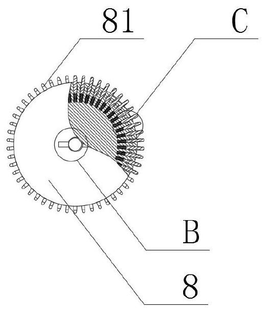 Blockage clearing device for ore dressing vibrating screen mesh