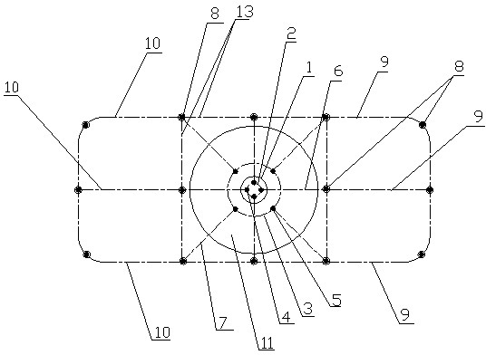 Construction method and device for reducing ground resistance of wind driven generator