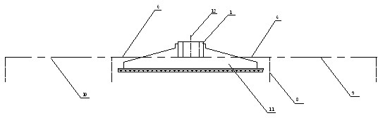 Construction method and device for reducing ground resistance of wind driven generator