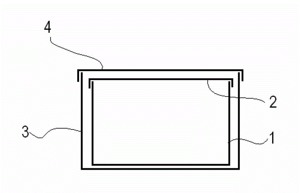 Permanent magnet sintering material box and material stacking method