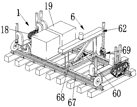 Pretightening-force-adjustable nut automatic installing and detaching device