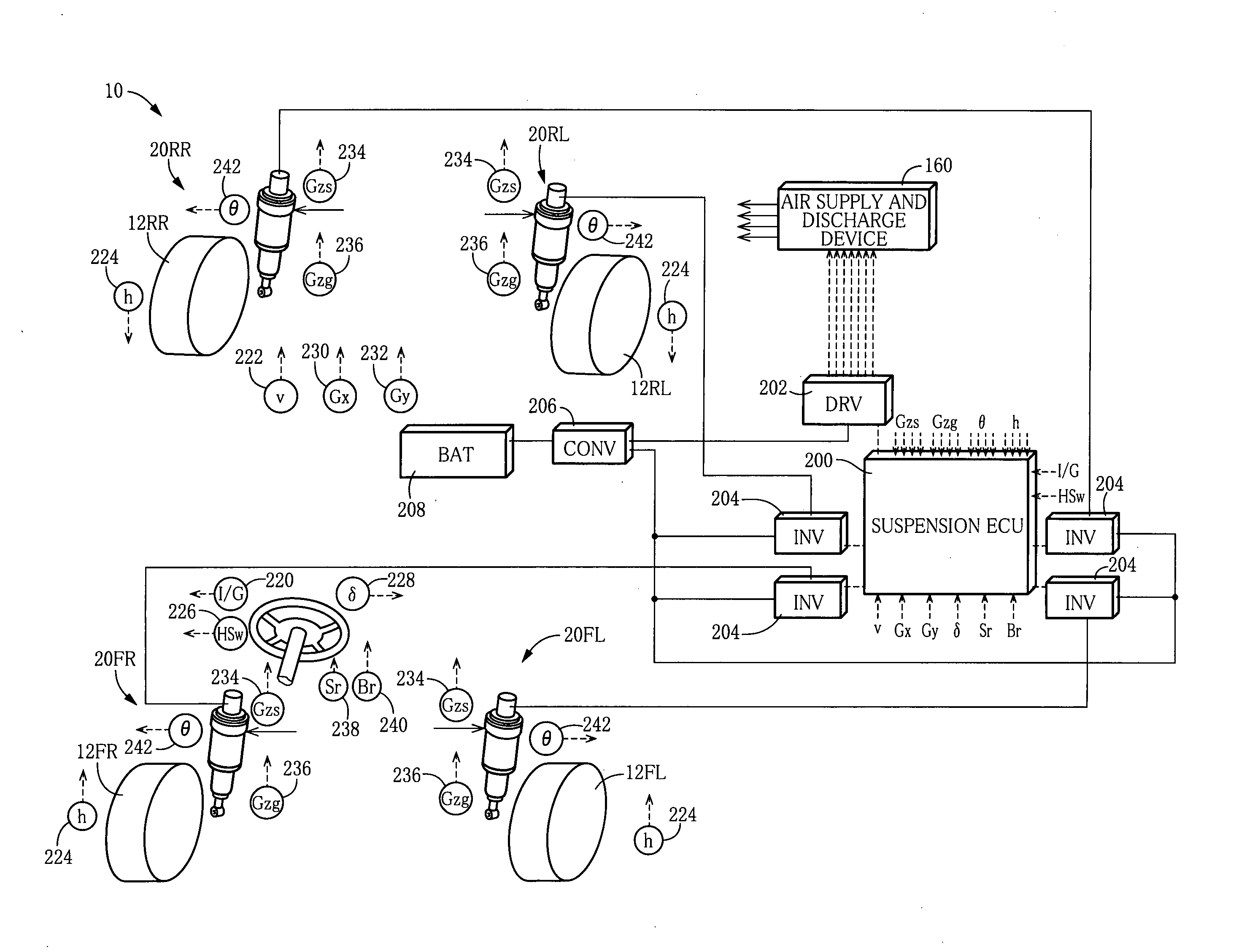 Suspension system for a vehicle including an electromagnetic actuator