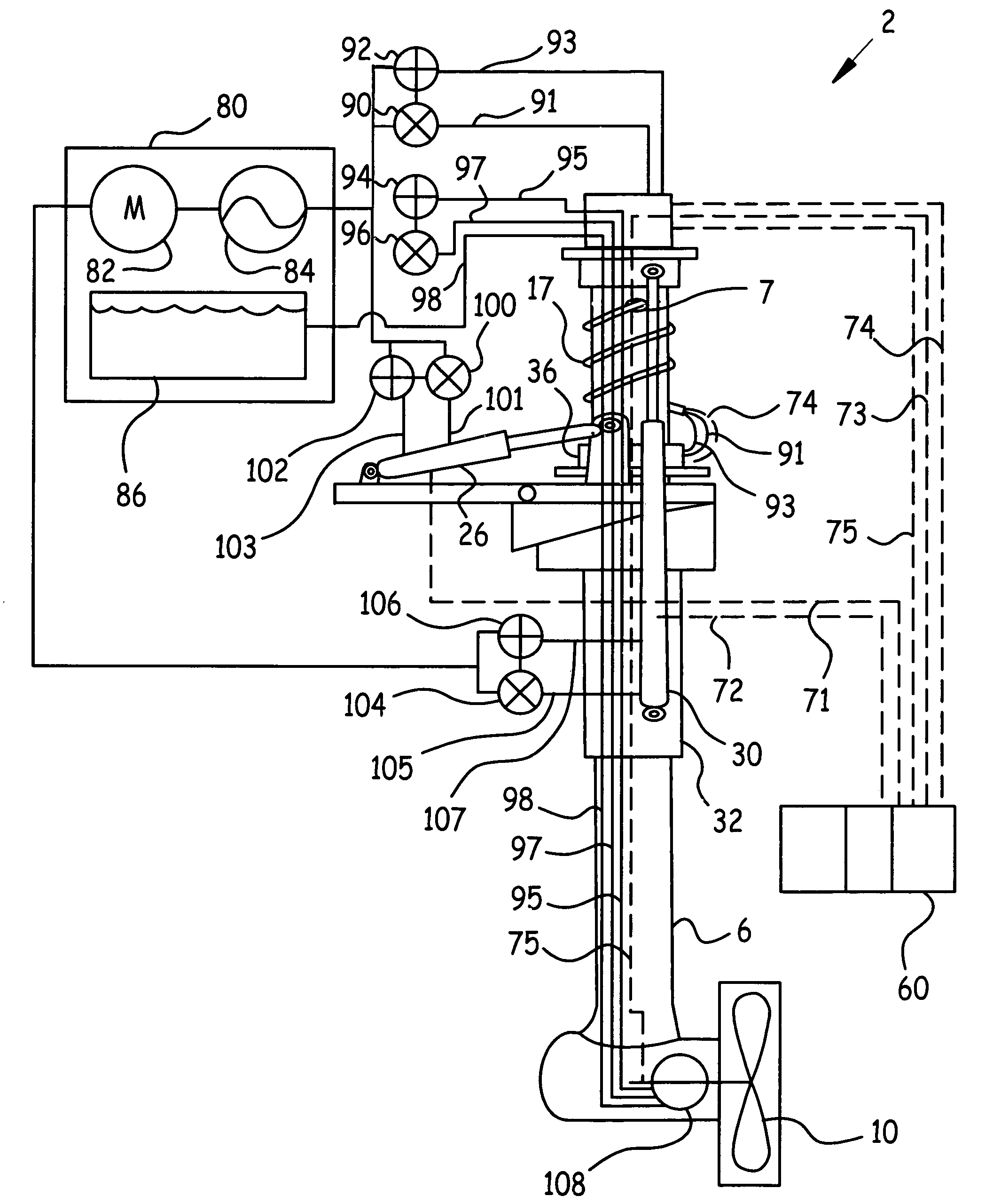 Modular hydraulic thruster system for vessel