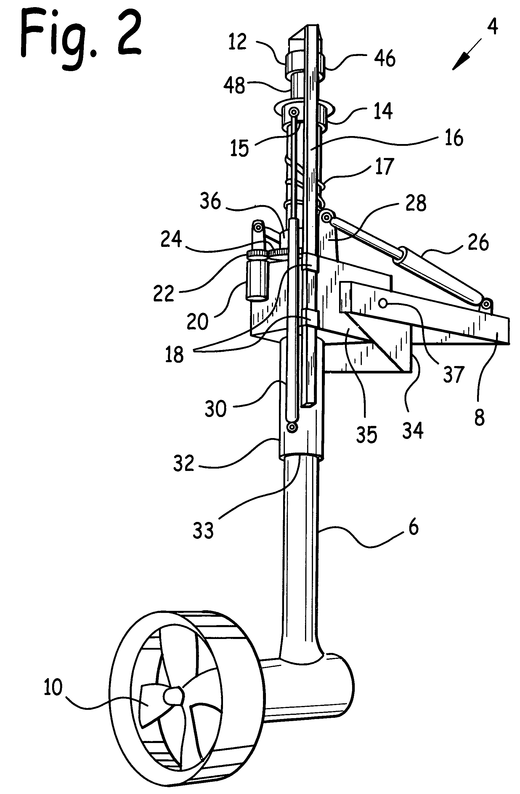 Modular hydraulic thruster system for vessel