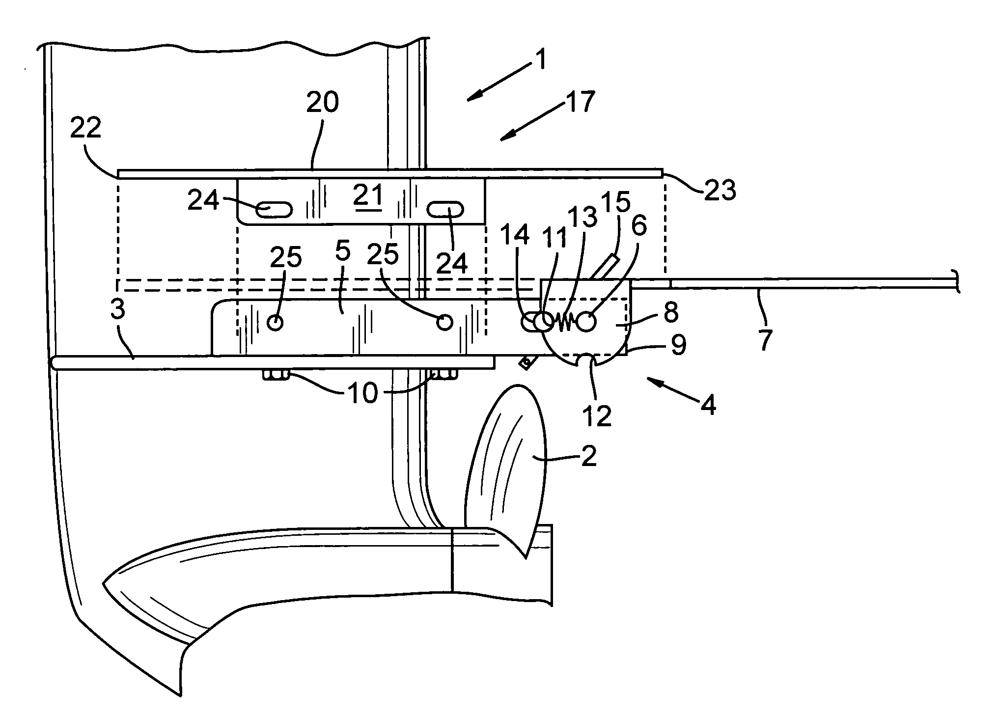 Fins on trolling plate mount