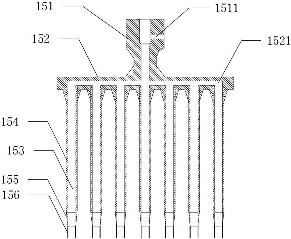 High-frequency vibration device for forming holes on sponge by gang drill