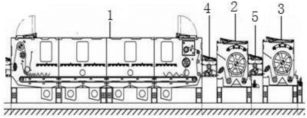 Continuous open-width washing structure