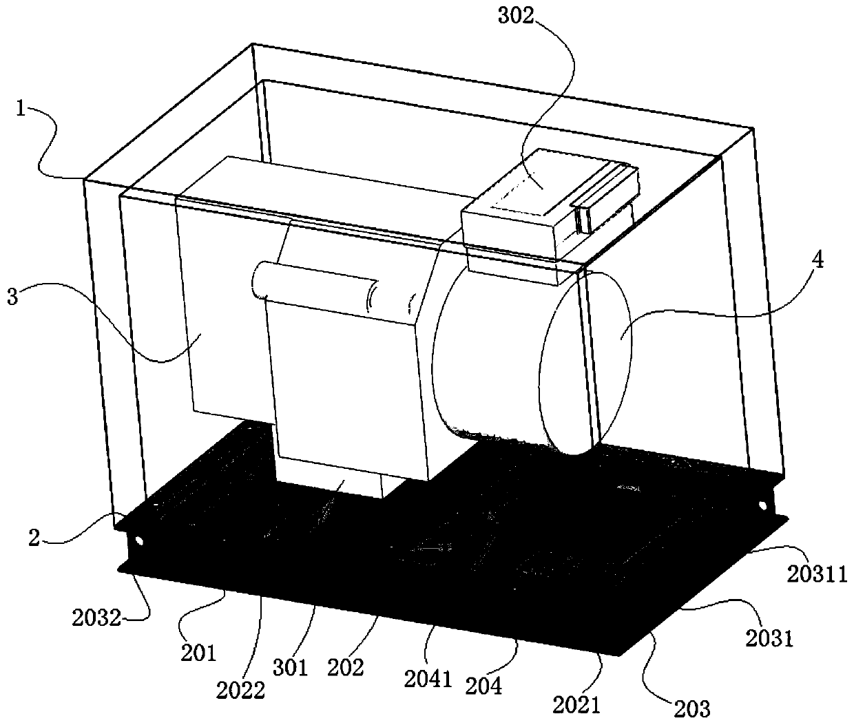 A method of air intake for a fully water-cooled ultra-quiet generator set