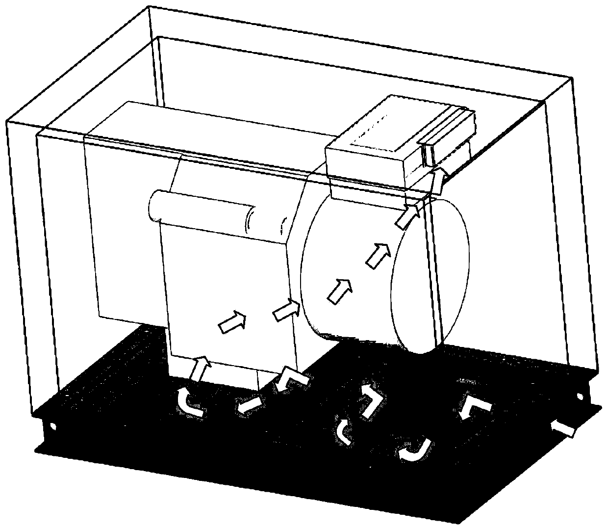 A method of air intake for a fully water-cooled ultra-quiet generator set