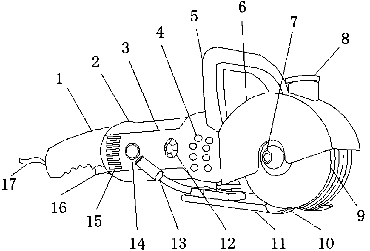 Dust-free wall grooving machine