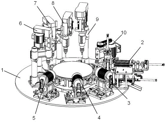 Automatic machining device for curved needle crank of sewing machine and machining method of automatic machining device