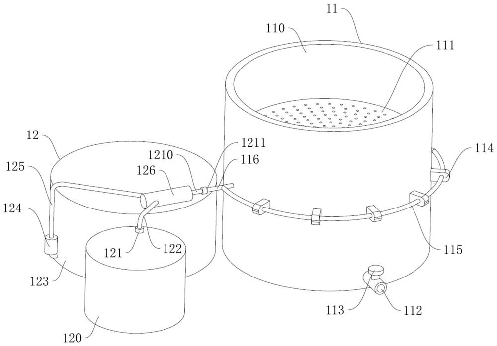 Microbubble intervention type waste liquid recovery equipment for graphene production