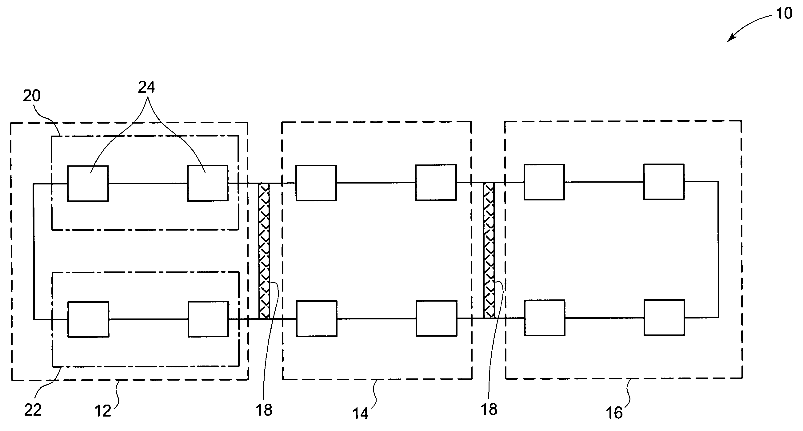 Full fault tolerant architecture for organic electronic devices