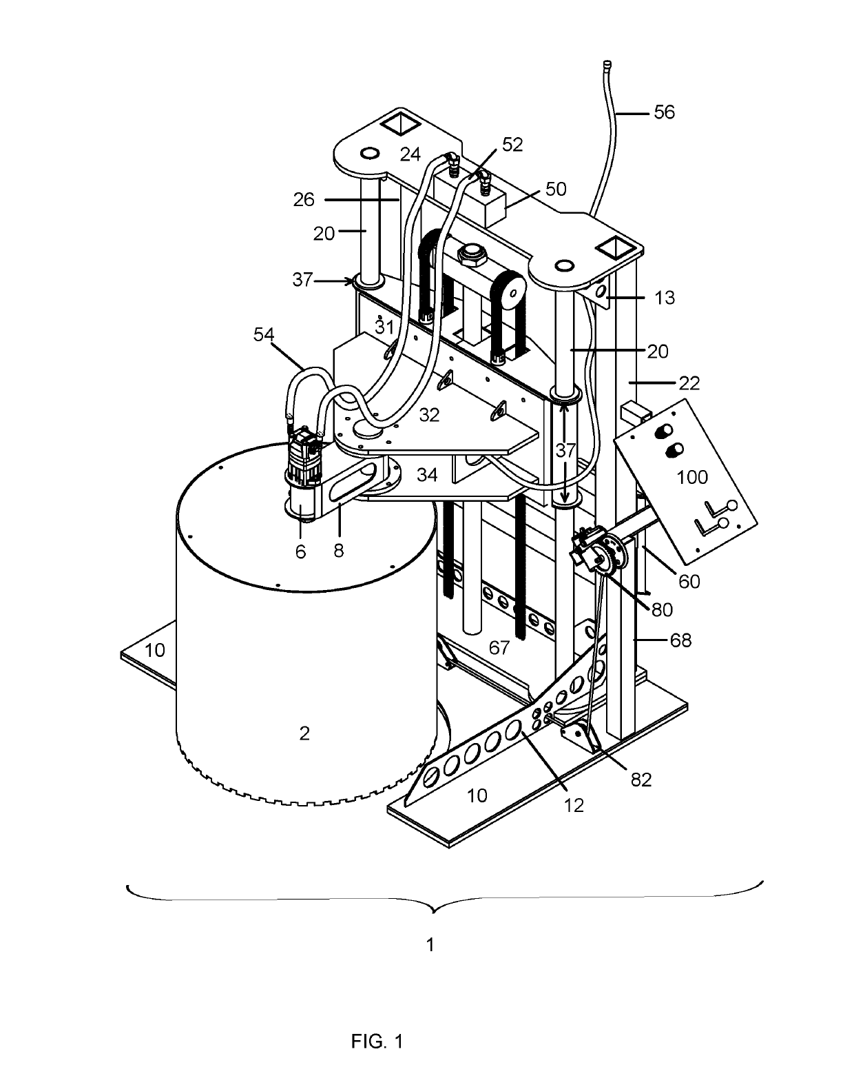 Heavy equipment concrete core drill attachment