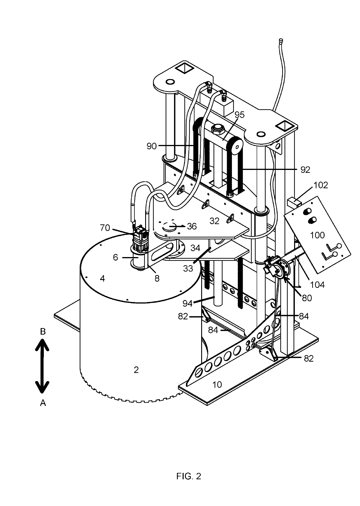 Heavy equipment concrete core drill attachment