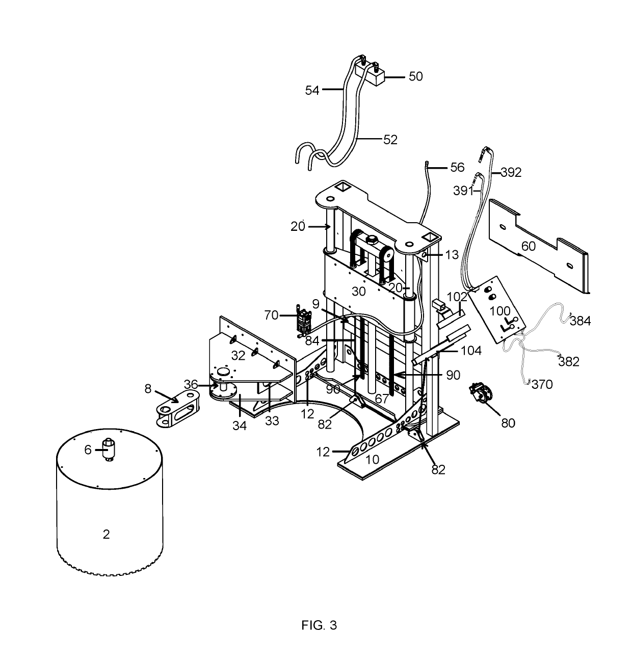 Heavy equipment concrete core drill attachment