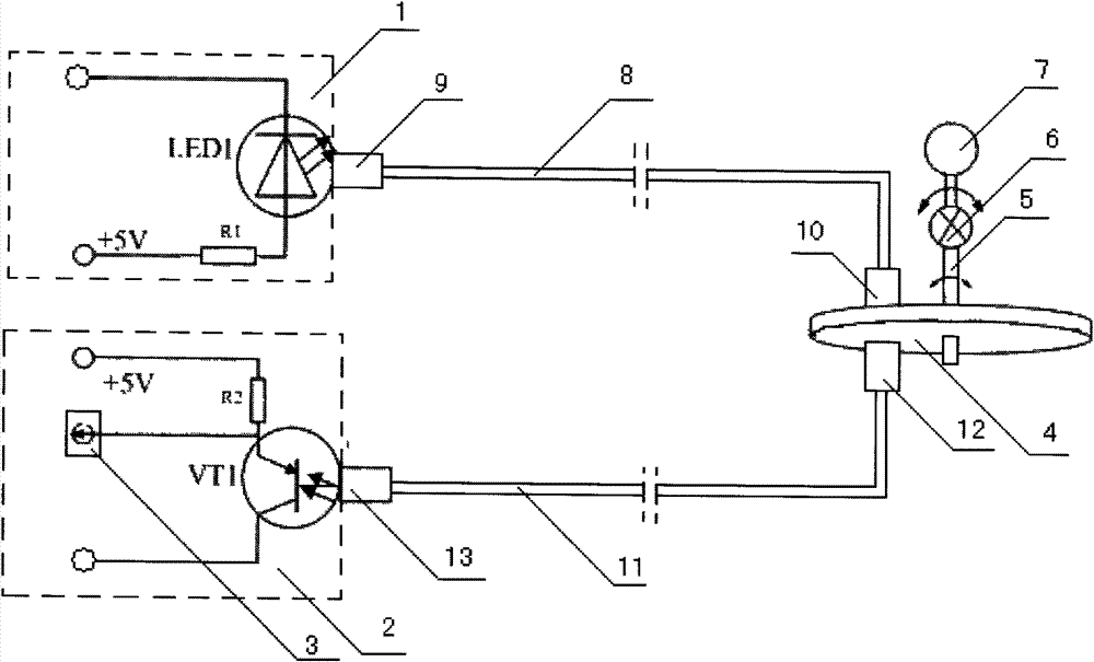 LED and multimode fiber remote signaling signal acquisition device