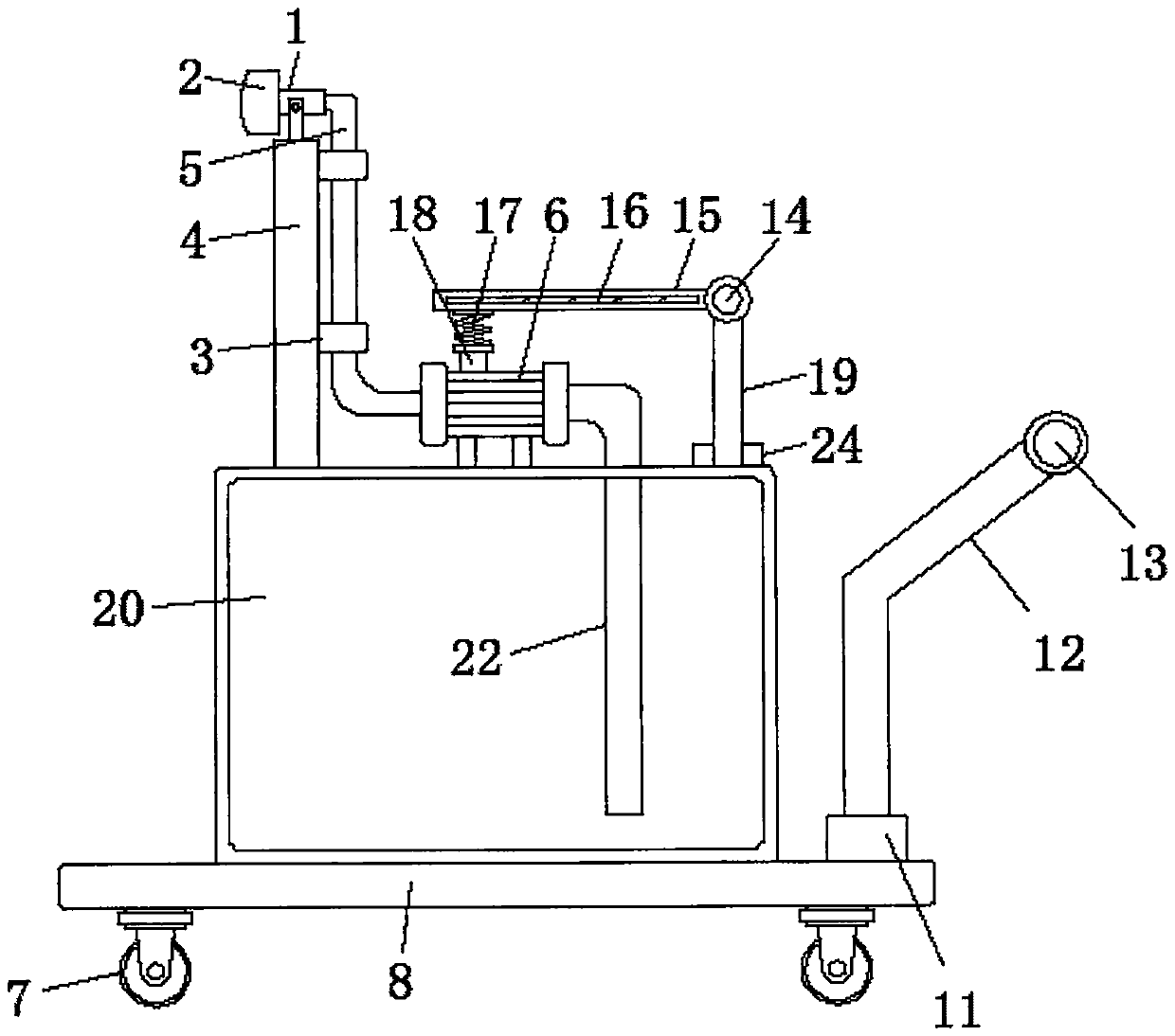 Dust fall machine for water conservancy project construction