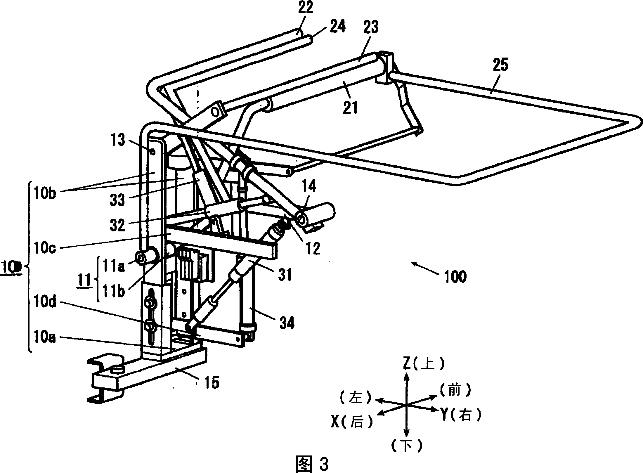 Stacking device of sewing machine