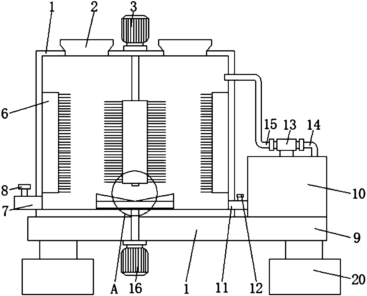 Environment-friendly water circulation use spinning machine