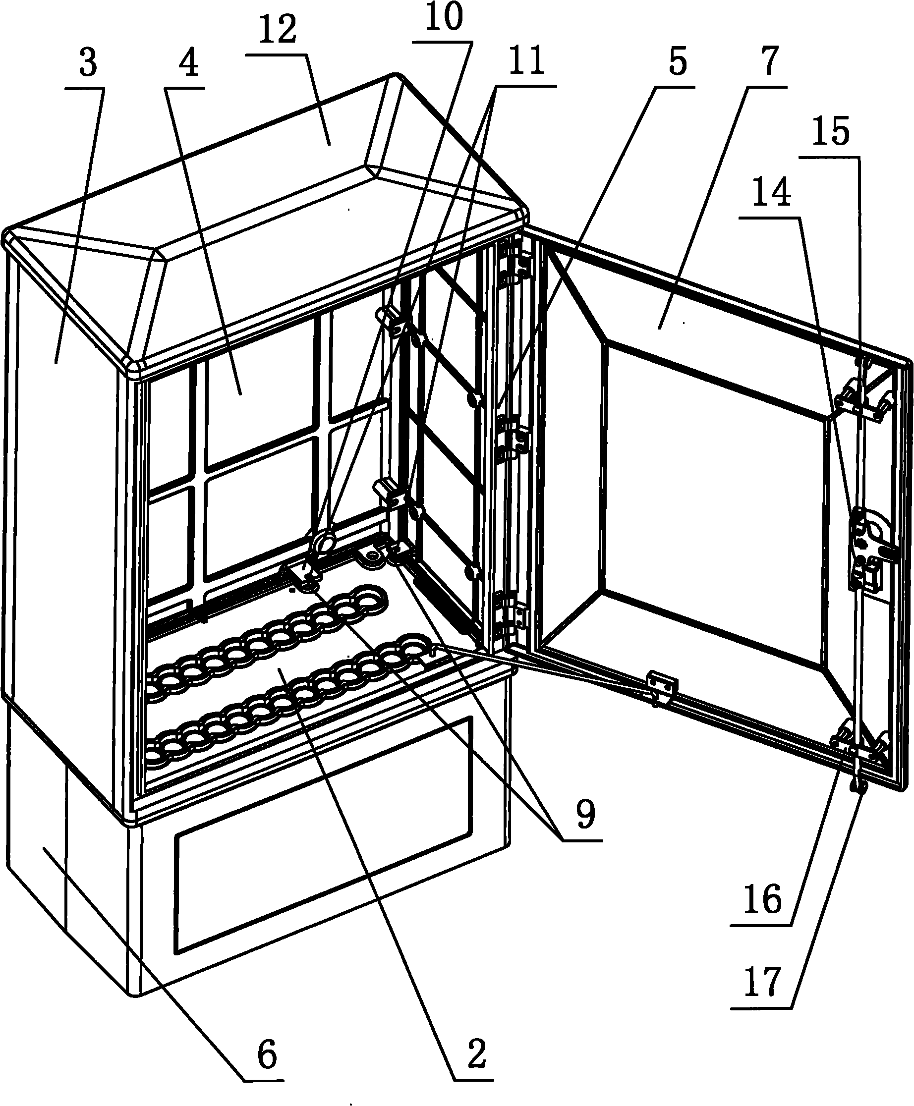 Combined optical cable distribution cabinet