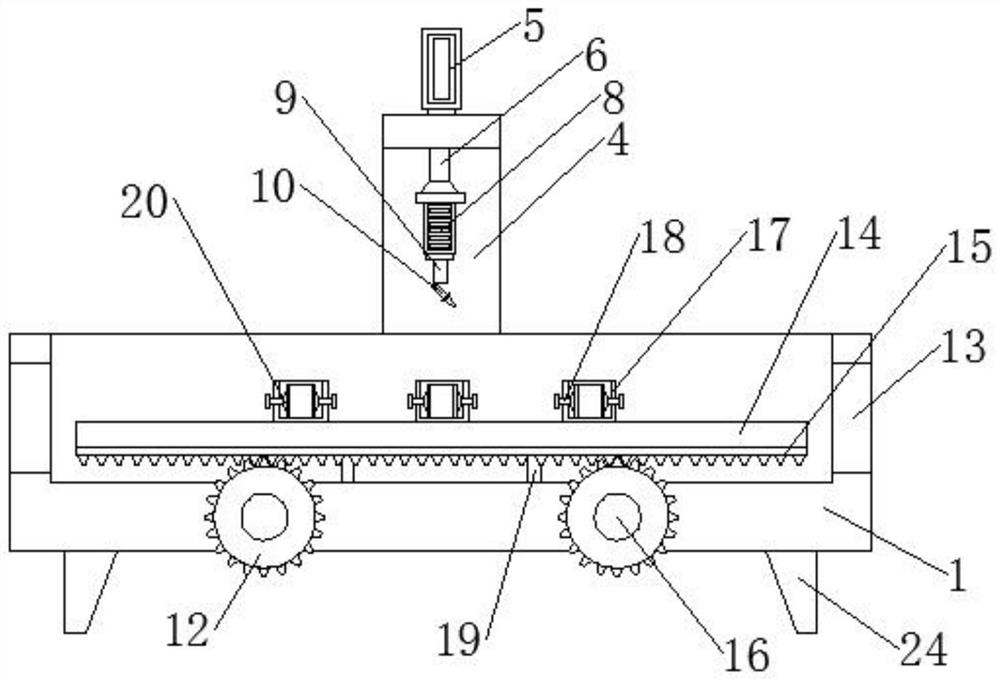 Marking machine sliding positioning marking device for gas discharge tube machining