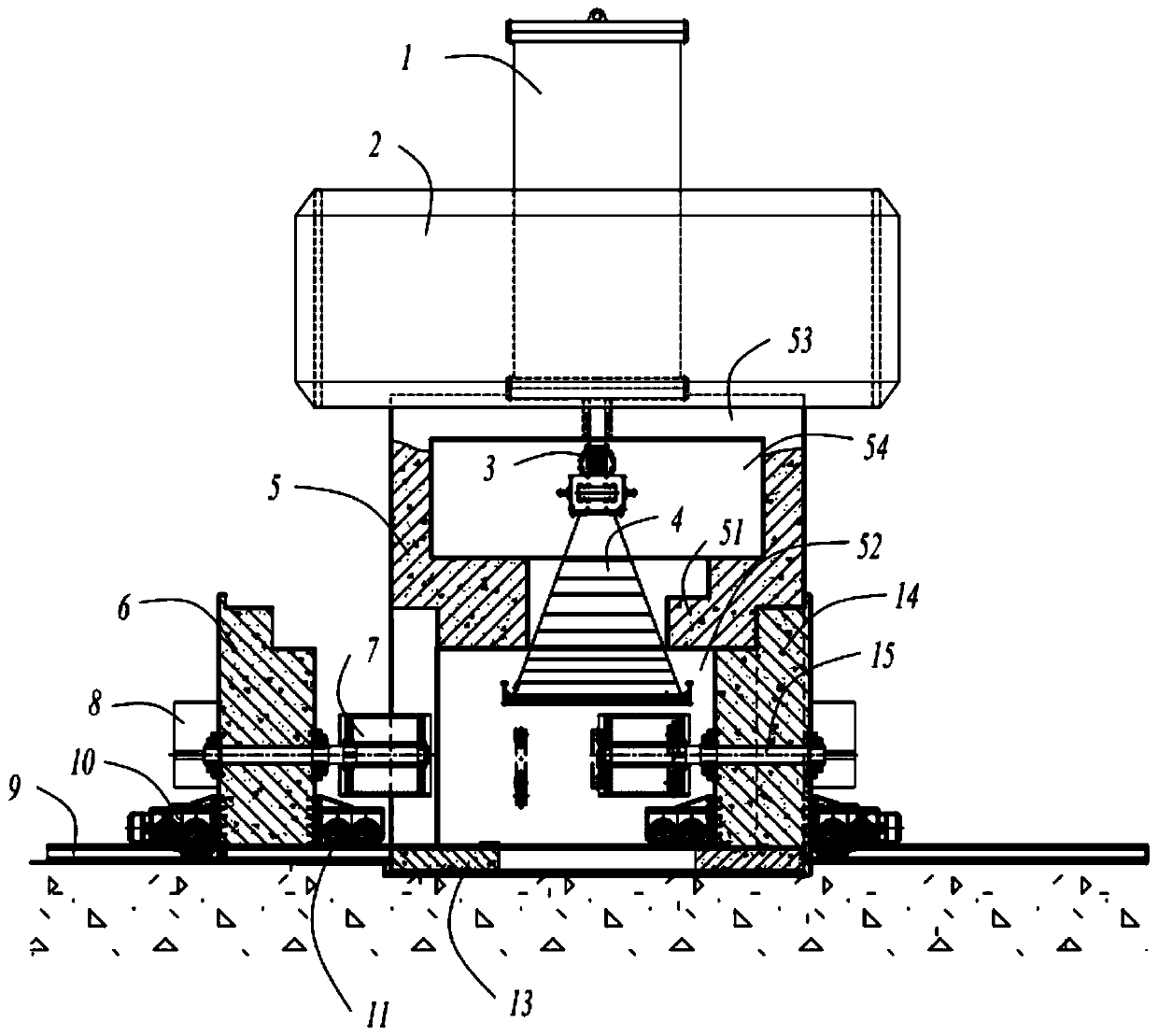 Double-beam lower roller assembly cable irradiation self-shielding electron acceleration device