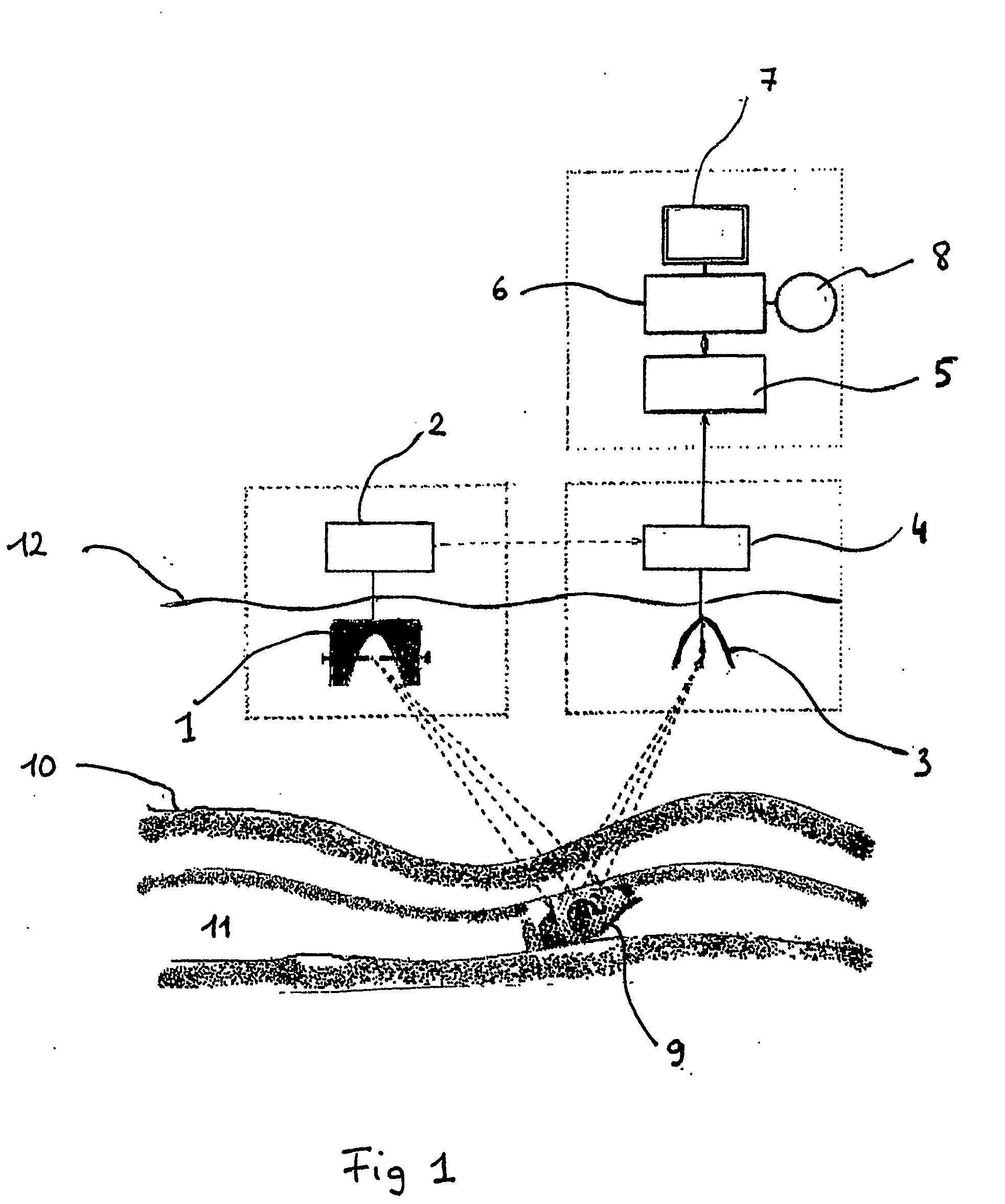 High-resolution and high-power ultrasound method and device, for submarine exploration