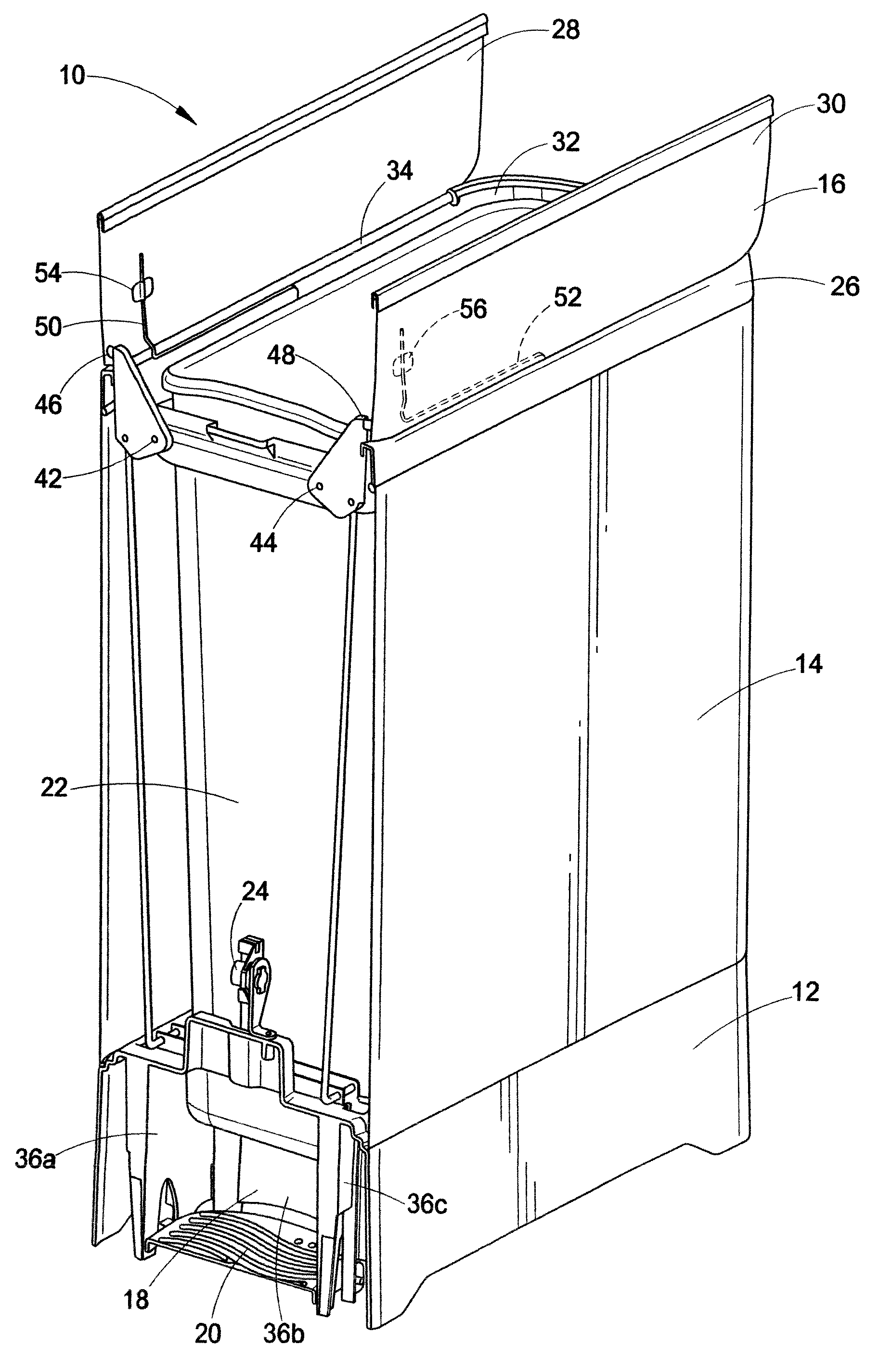 Trash can restrict top