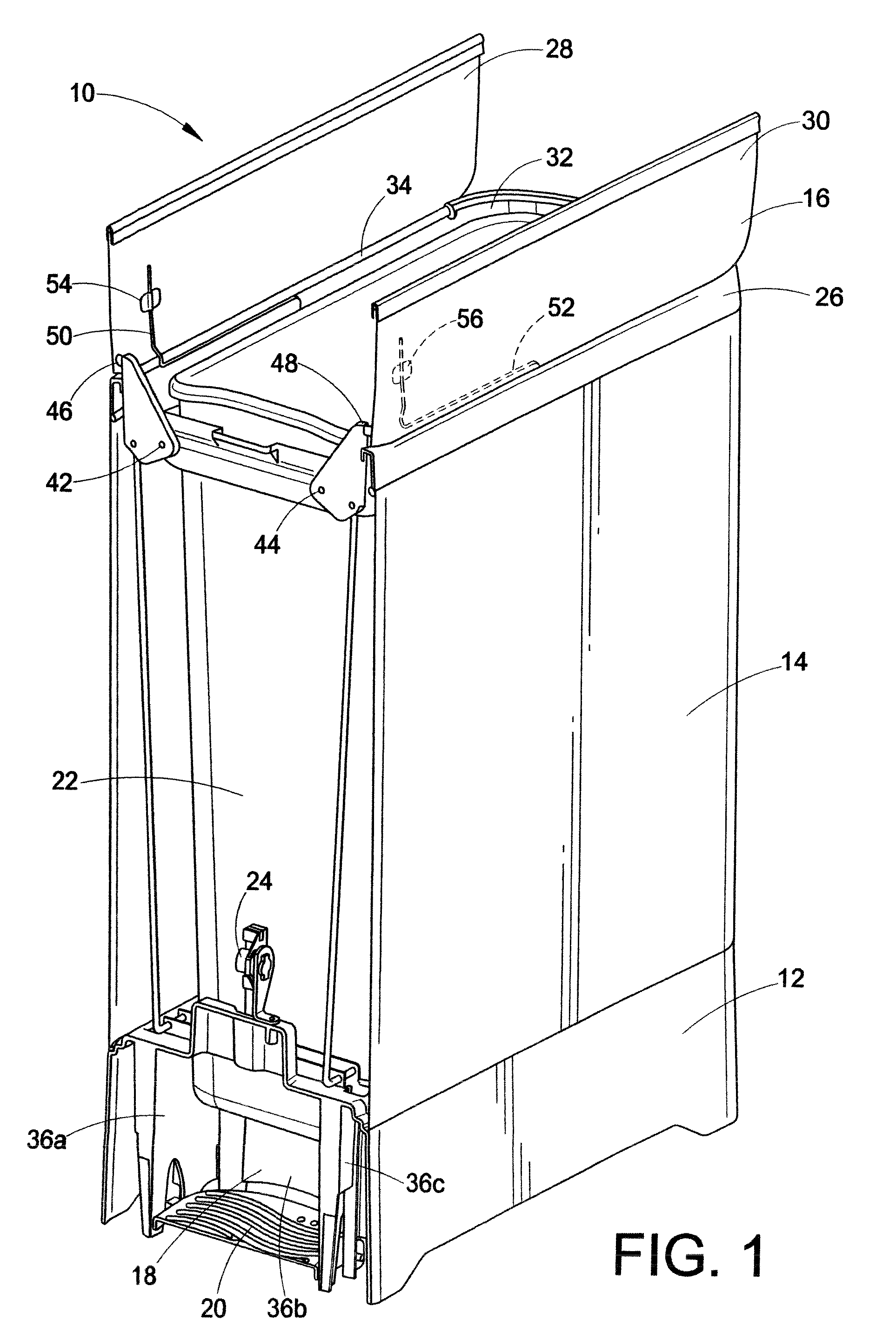 Trash can restrict top