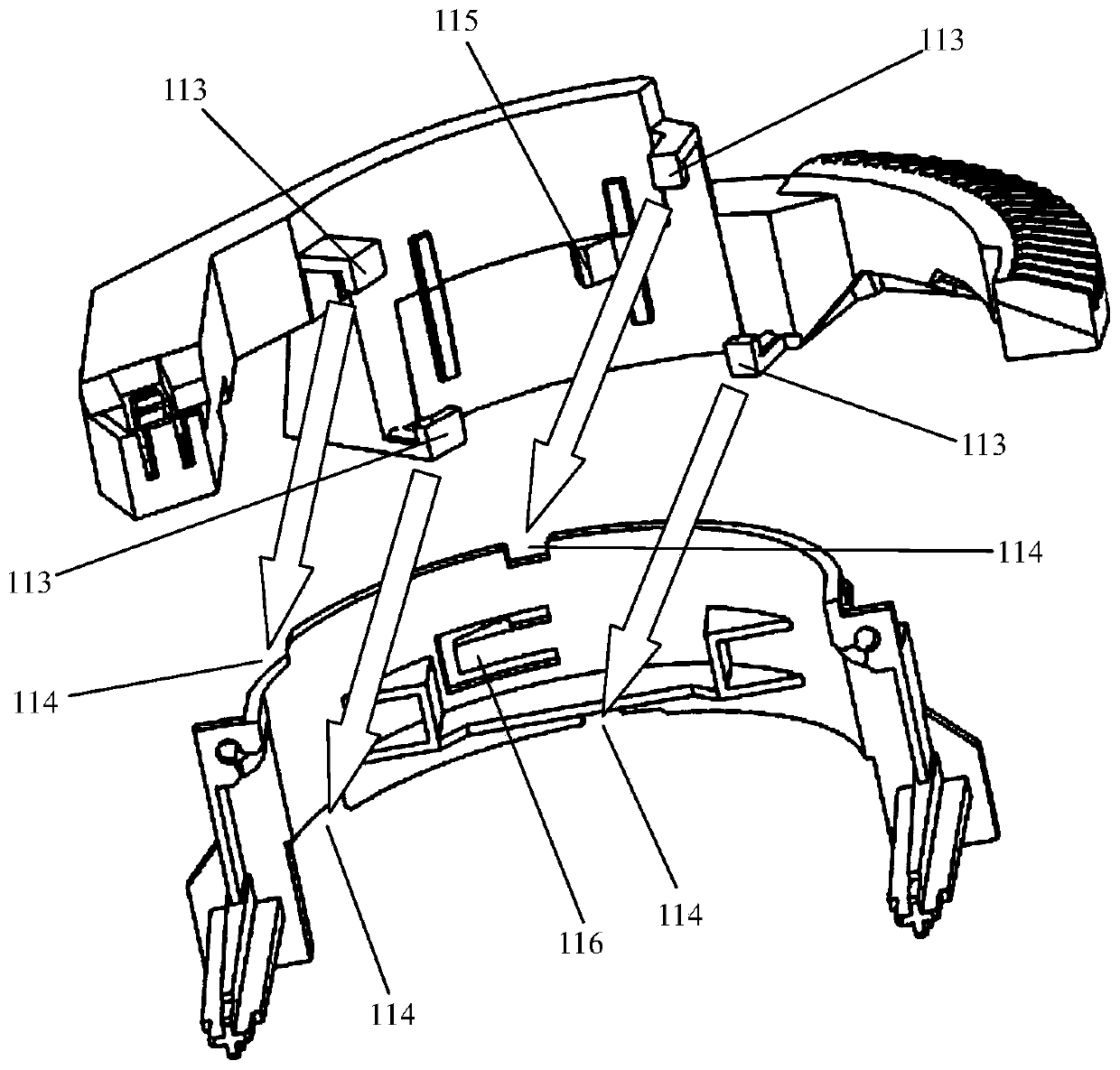 Ultra-short throw laser projection TV with adjustable suspension angle