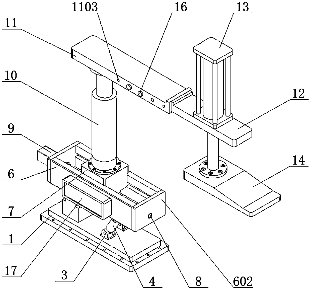 Quick pressing mechanism for mechanical manufacturing equipment