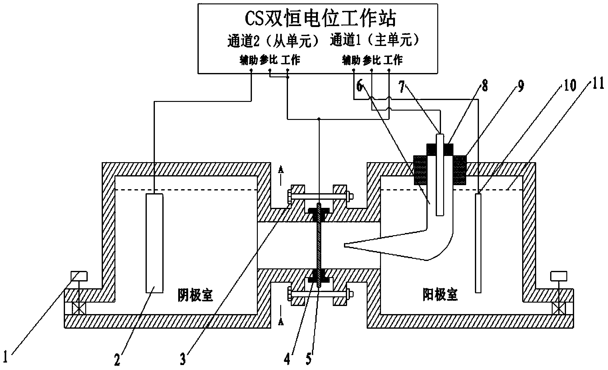 Determination device for metallic hydrogen diffusion current