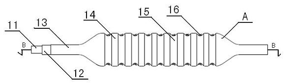 Catheter with strip saccule on surface