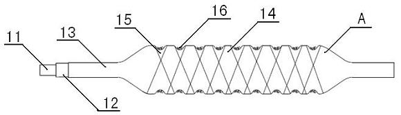 Catheter with strip saccule on surface