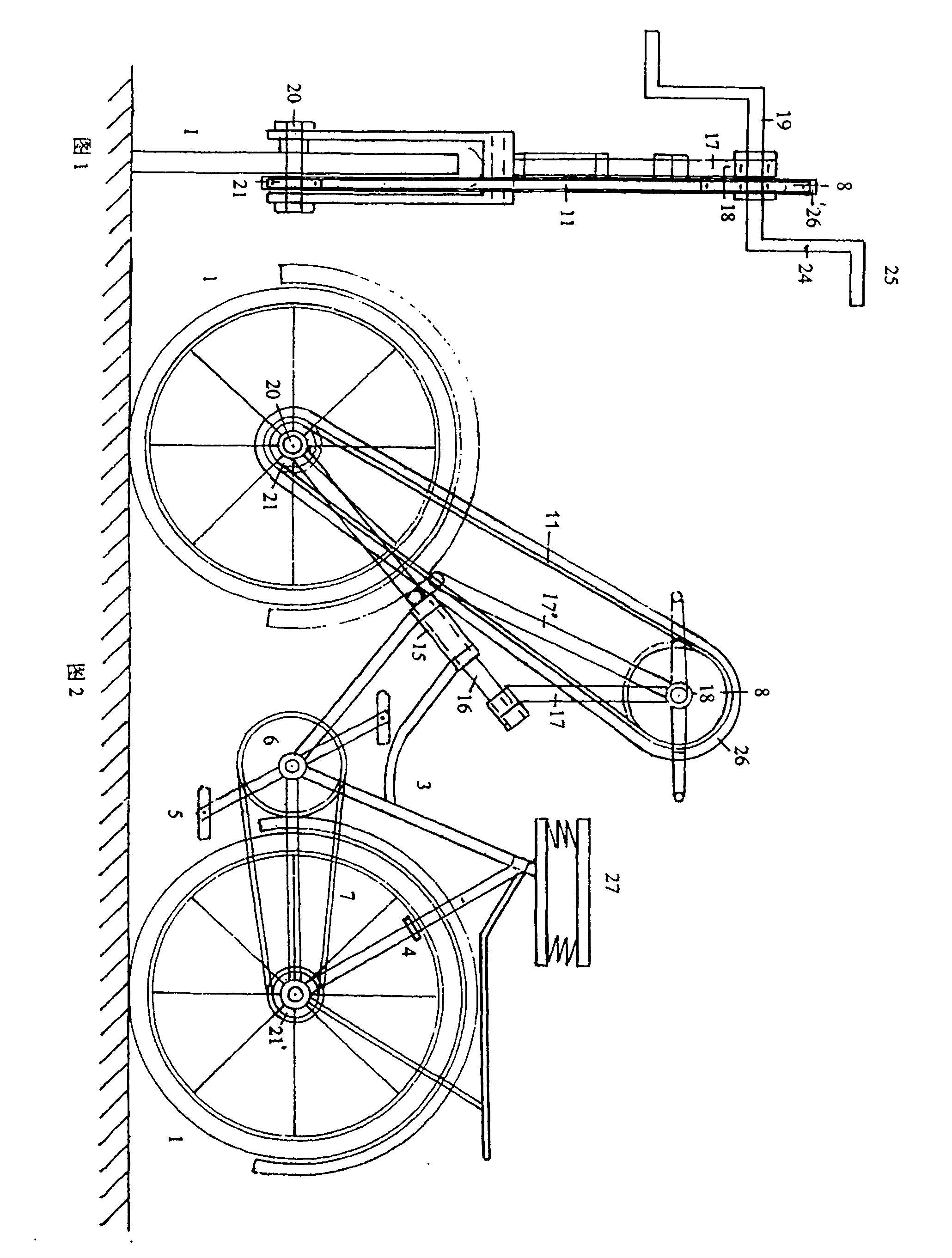 Quick body-building bicycle and tricycle with manual pedals