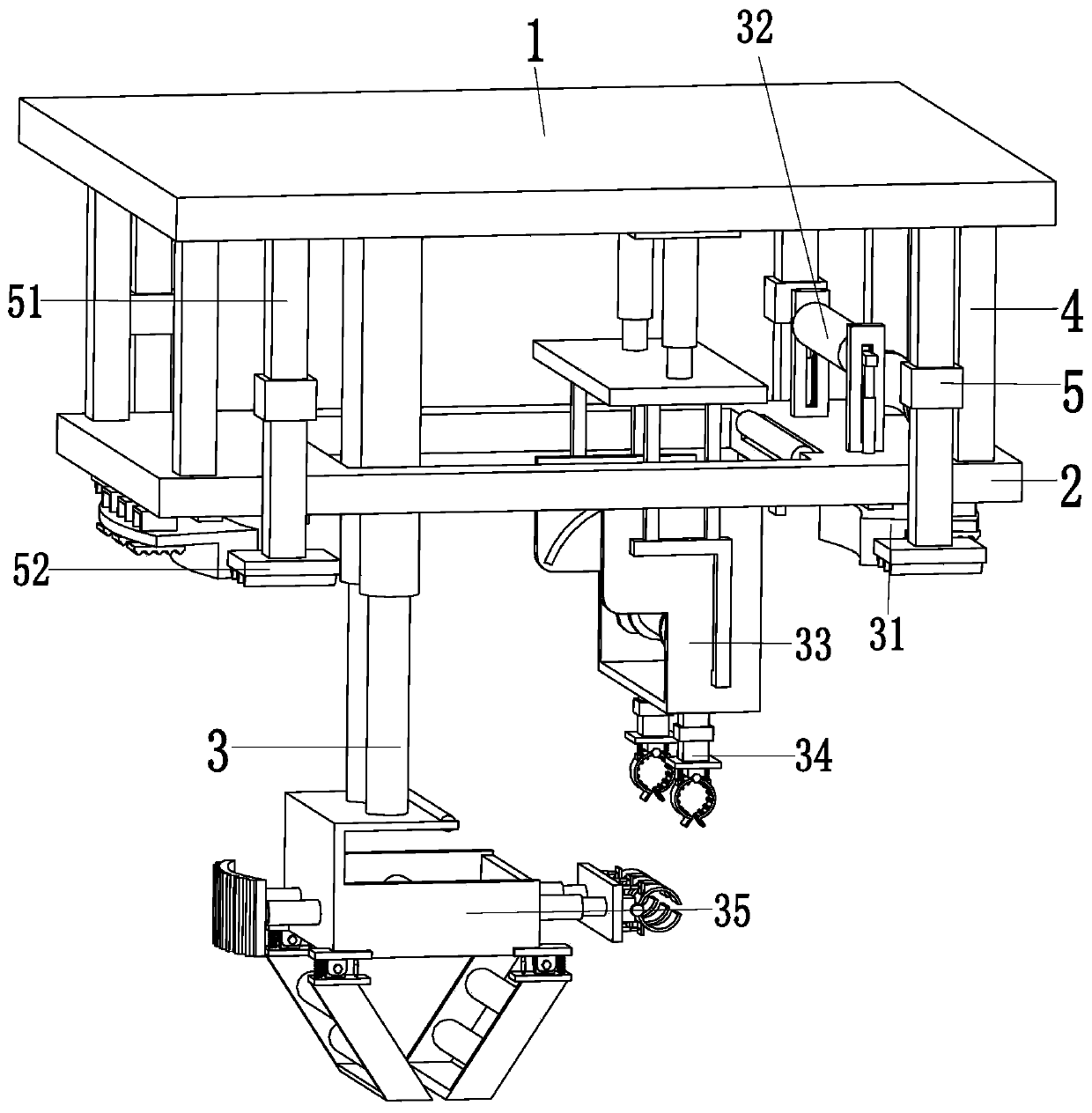 A cable well cable laying equipment