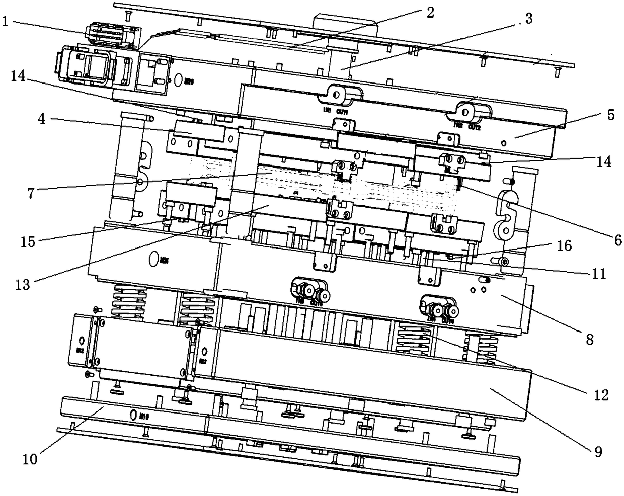 Hot runner injection mold for door check