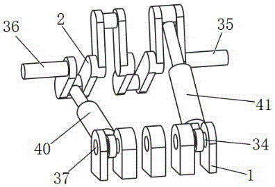 Four-range-of-motion electrical-hydraulic mechanism type wood forklift with multi-unit linear driving function